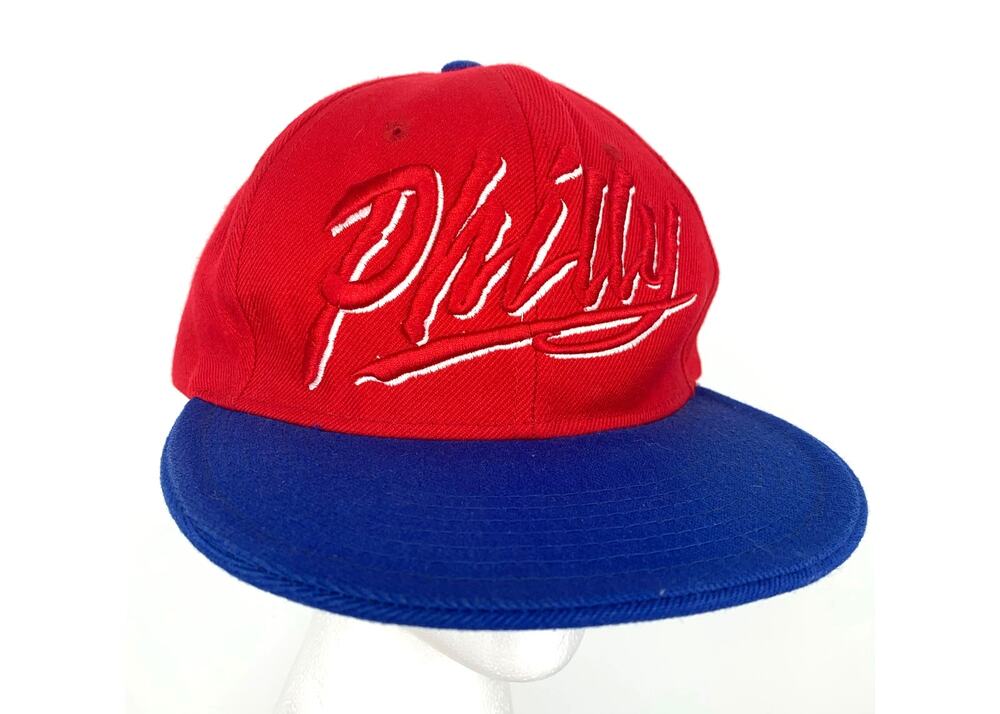 Hatco Red Philadelphia Phillie's "Philly" Embroidered Blue Bill Snapback Hat
